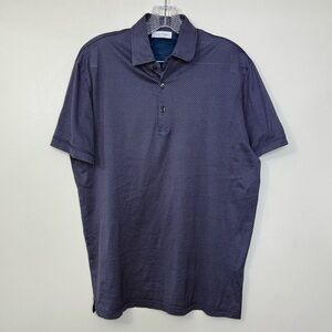 Gran Sasso Navy Microprint Polo
